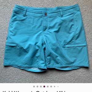 Kuhl Women's Outdoor Hiking Mountain Cargo Bermuda Athletic Short Aqua Size 12